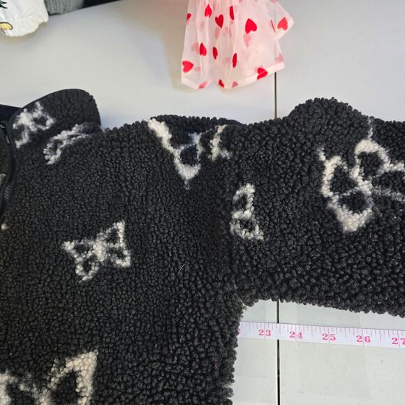 Wild Fable Cropped Sherpa Jacket Shacket Womens Butterfly Coquette Fairy Whimsy - Picture 6 of 8